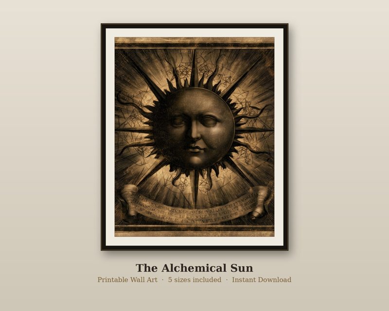 The Alchemical Sun — printable wall art